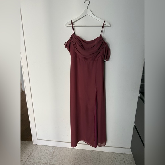 Mira Rosewood Chiffon Dress - Picture 9 of 12